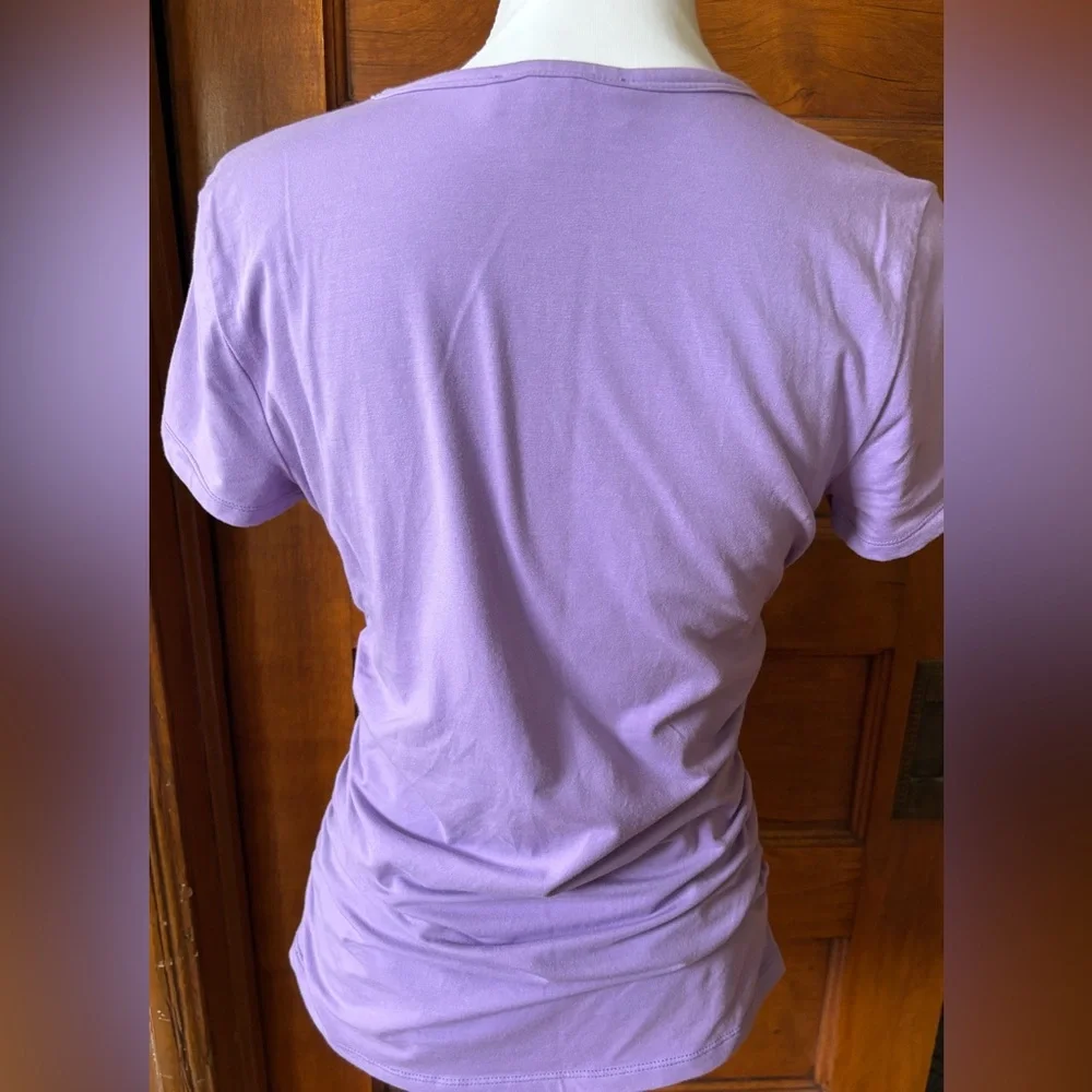 Michael Kors side ruched Lavender Women's Top